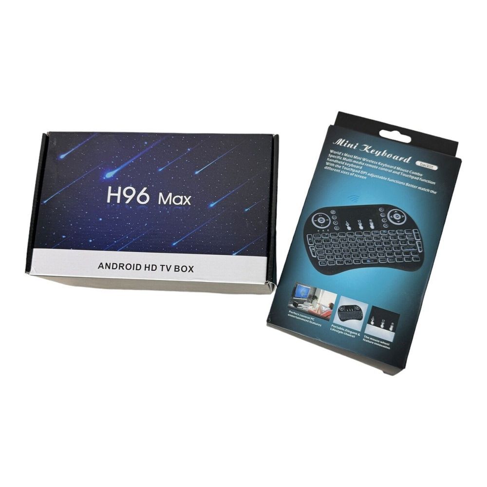 H96 Max Android 10.0 New Open Box Loaded with Kodi & Apps Wireless Keyboard Inc.